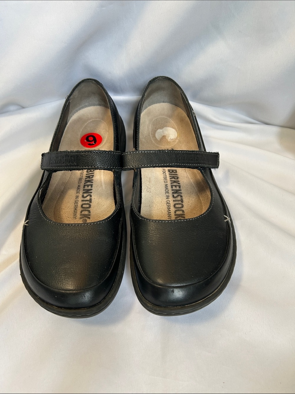 Birkenstock Black Leather Mary Jane Flats